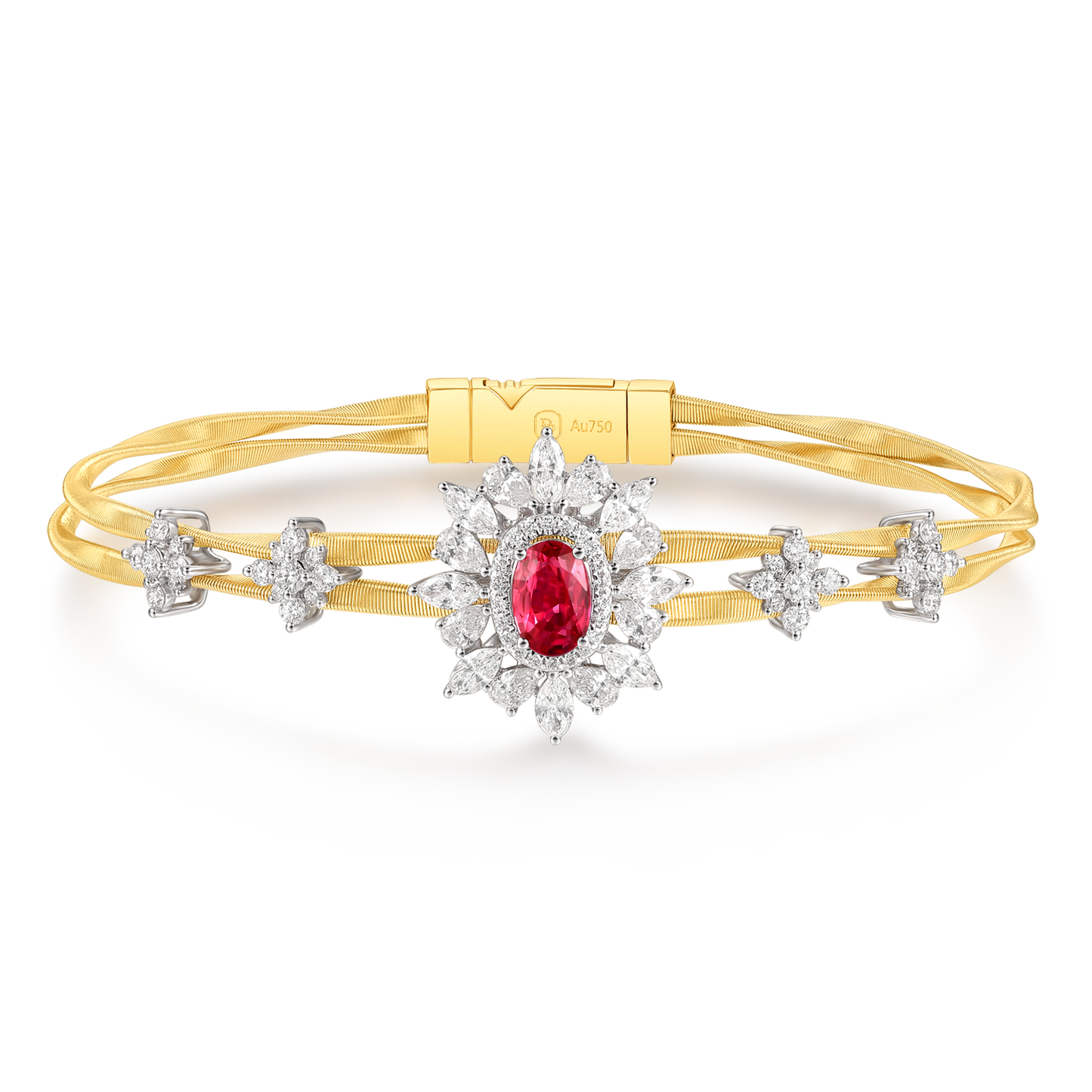 Ruby Diamond Bangles｜The Red Collection