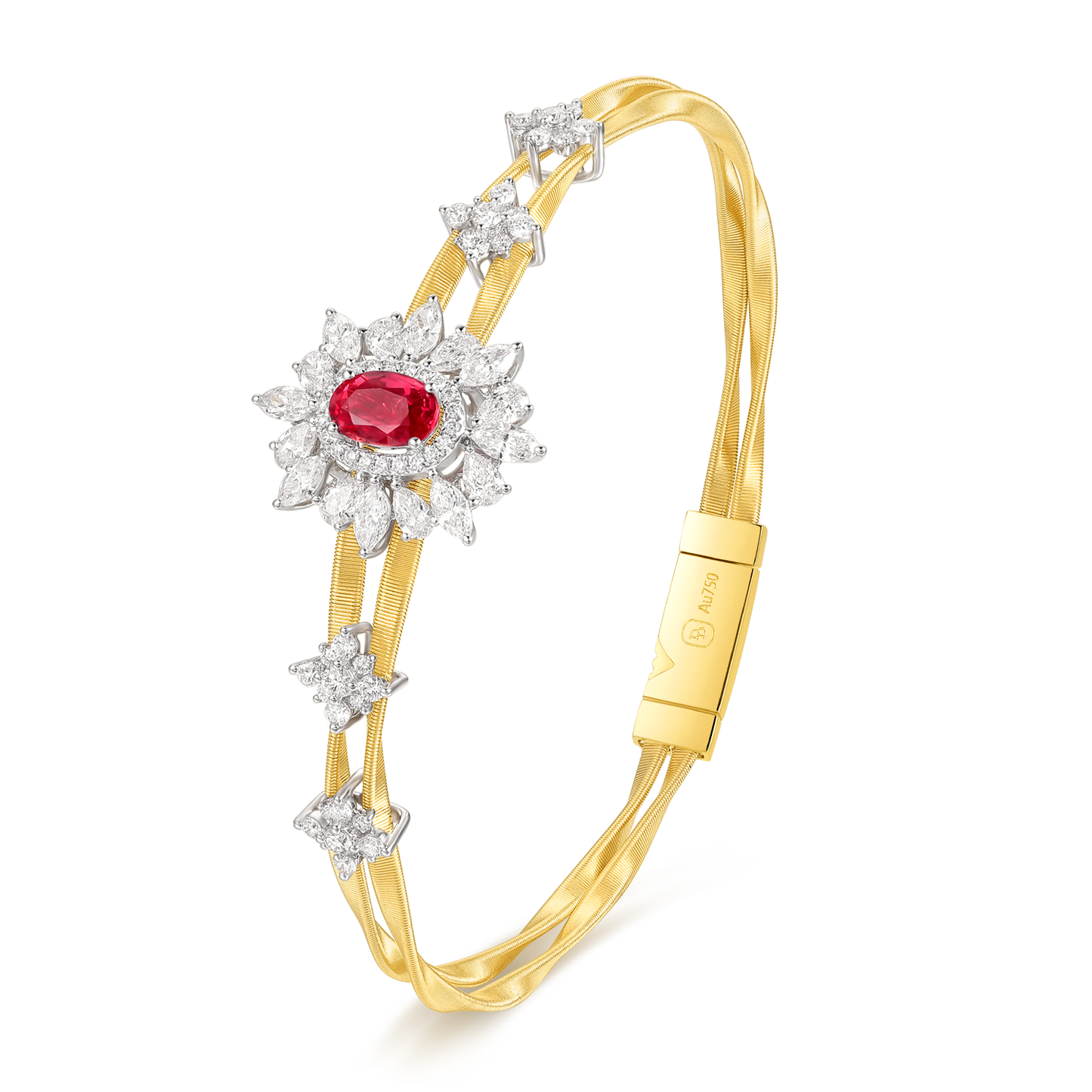 Ruby Diamond Bangles｜The Red Collection