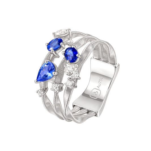 Sapphire Ring | Luminous Whispers, Gold