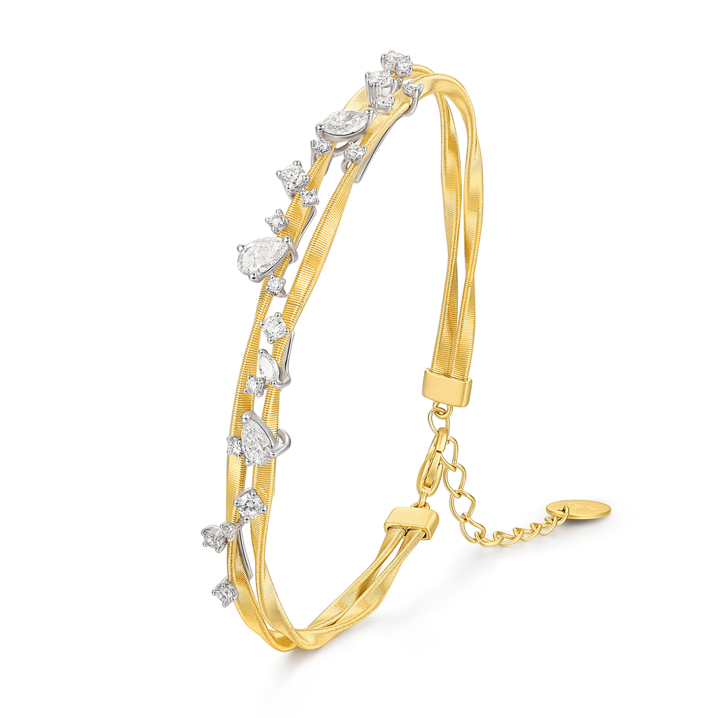 Diamond Bangles | Luminous Whispers, Gold