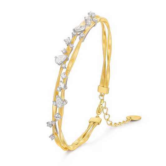 Diamond Bangles | Luminous Whispers, Gold