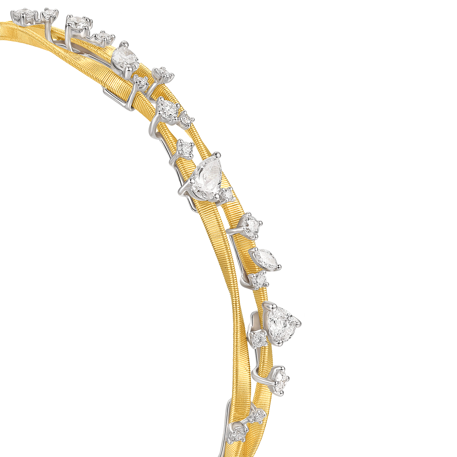 Diamond Bangles | Luminous Whispers, Gold