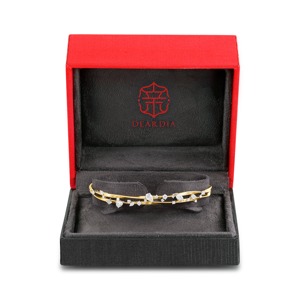 Diamond Bangles | Luminous Whispers, Gold