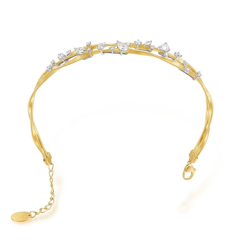 Diamond Bangles | Luminous Whispers, Gold