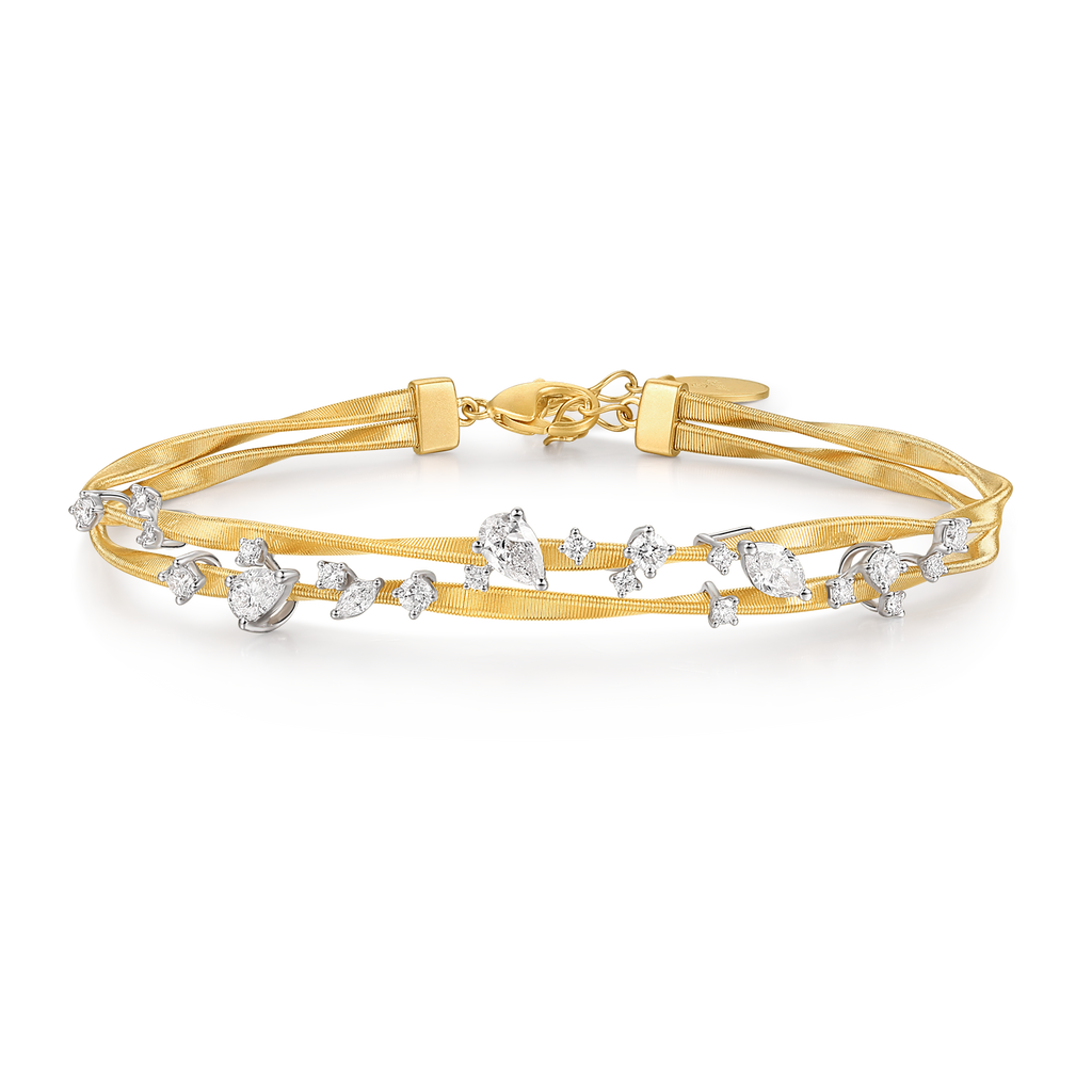 Diamond Bangles | Luminous Whispers, Gold