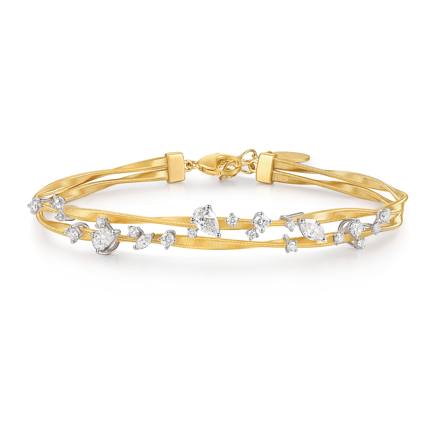 Diamond Bangles | Luminous Whispers, Gold