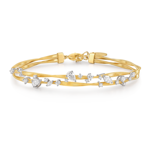 Diamond Bangles | Luminous Whispers, Gold