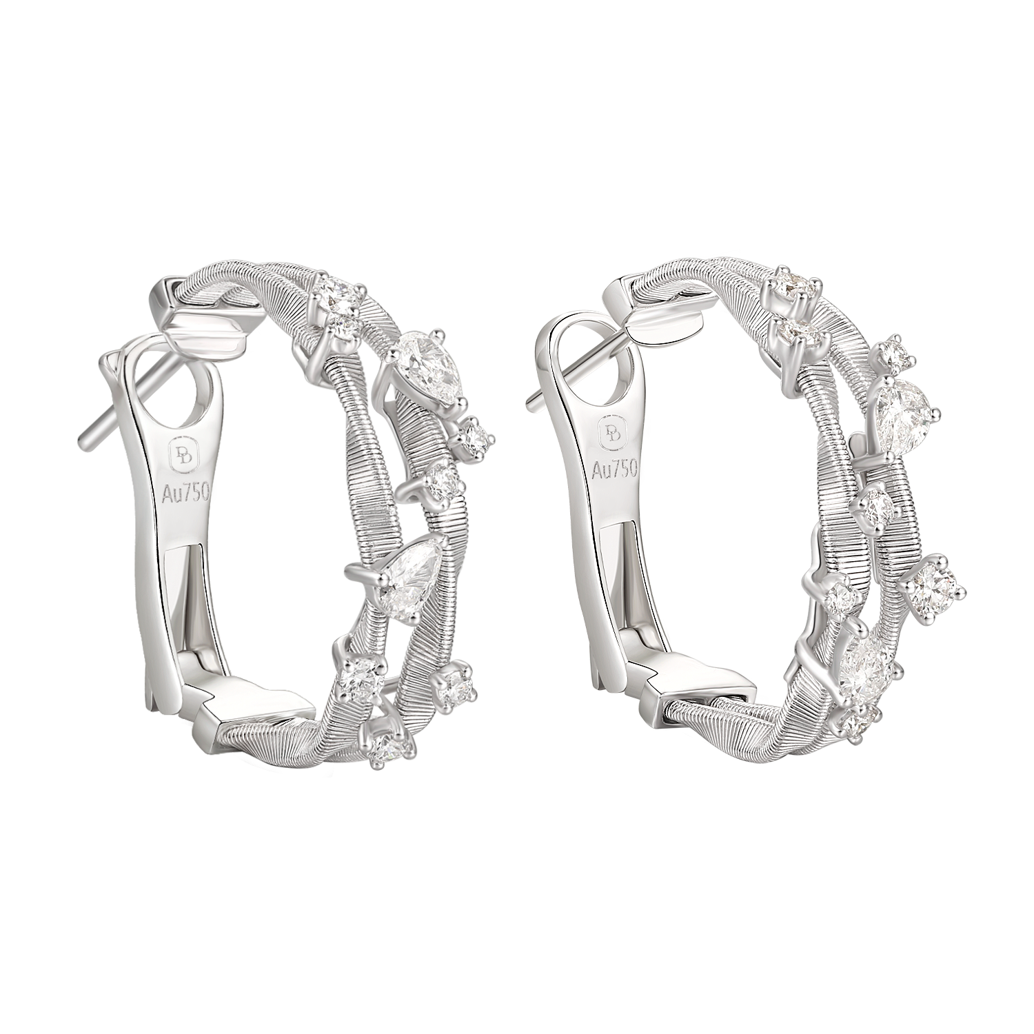 Diamond Earrings | Luminous Whispers, Gold