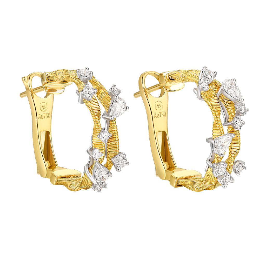 Diamond Earrings | Luminous Whispers, Gold