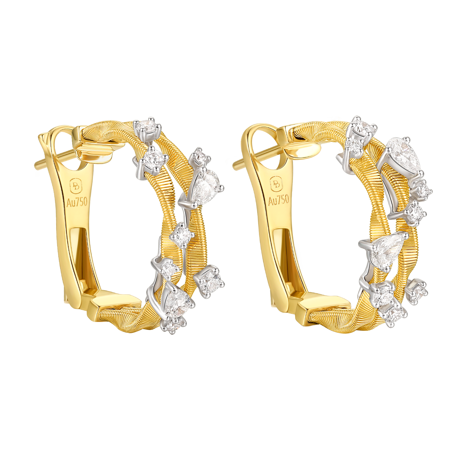 Diamond Earrings | Luminous Whispers, Gold