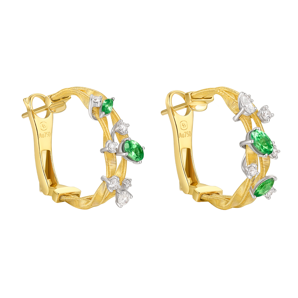 Tsavorite  Earrings | Luminous Whispers, Gold