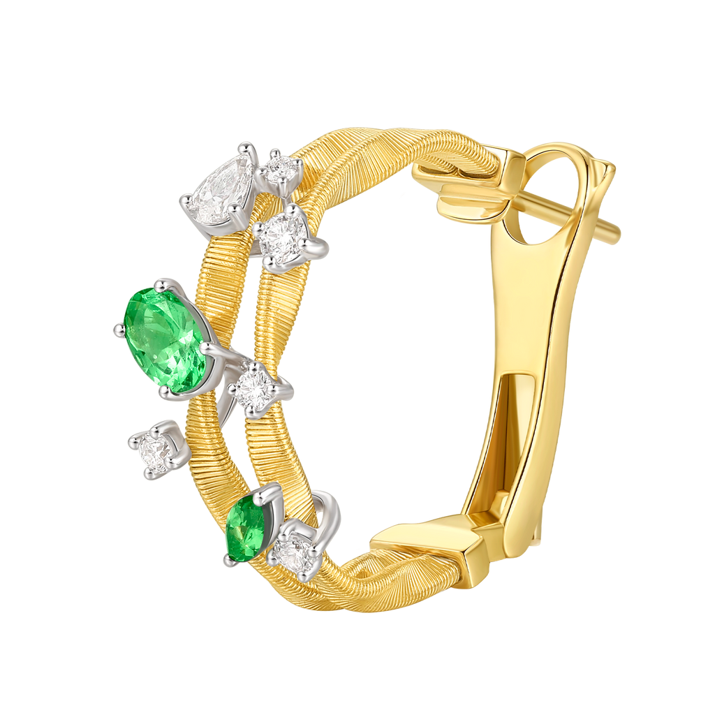 Tsavorite  Earrings | Luminous Whispers, Gold