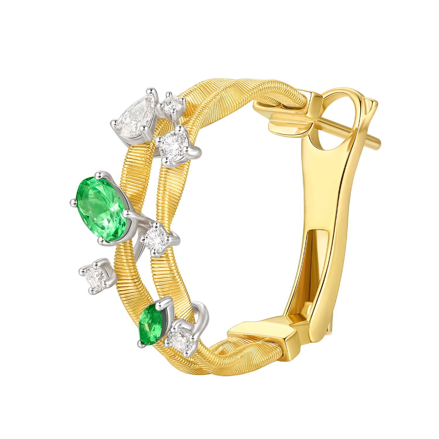 Tsavorite  Earrings | Luminous Whispers, Gold