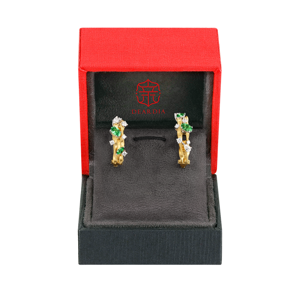 Tsavorite  Earrings | Luminous Whispers, Gold