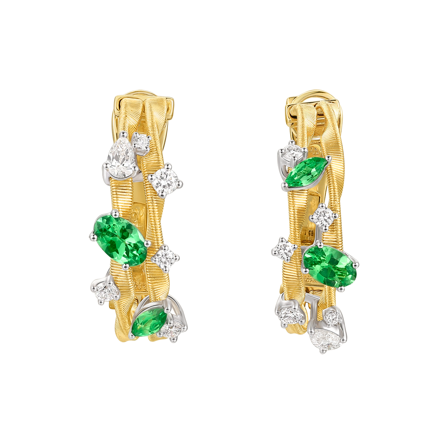 Tsavorite  Earrings | Luminous Whispers, Gold